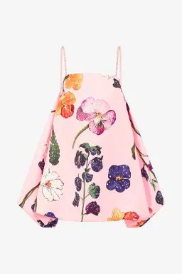 Leo Lin Patsy Embellished Puff Mini Dress Wildbloom Size 10 for rent on The Volte - image 1