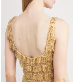 Rachel Gilbert Sadie Gown in Gold Size 2/AU10 for rent on The Volte - image 3
