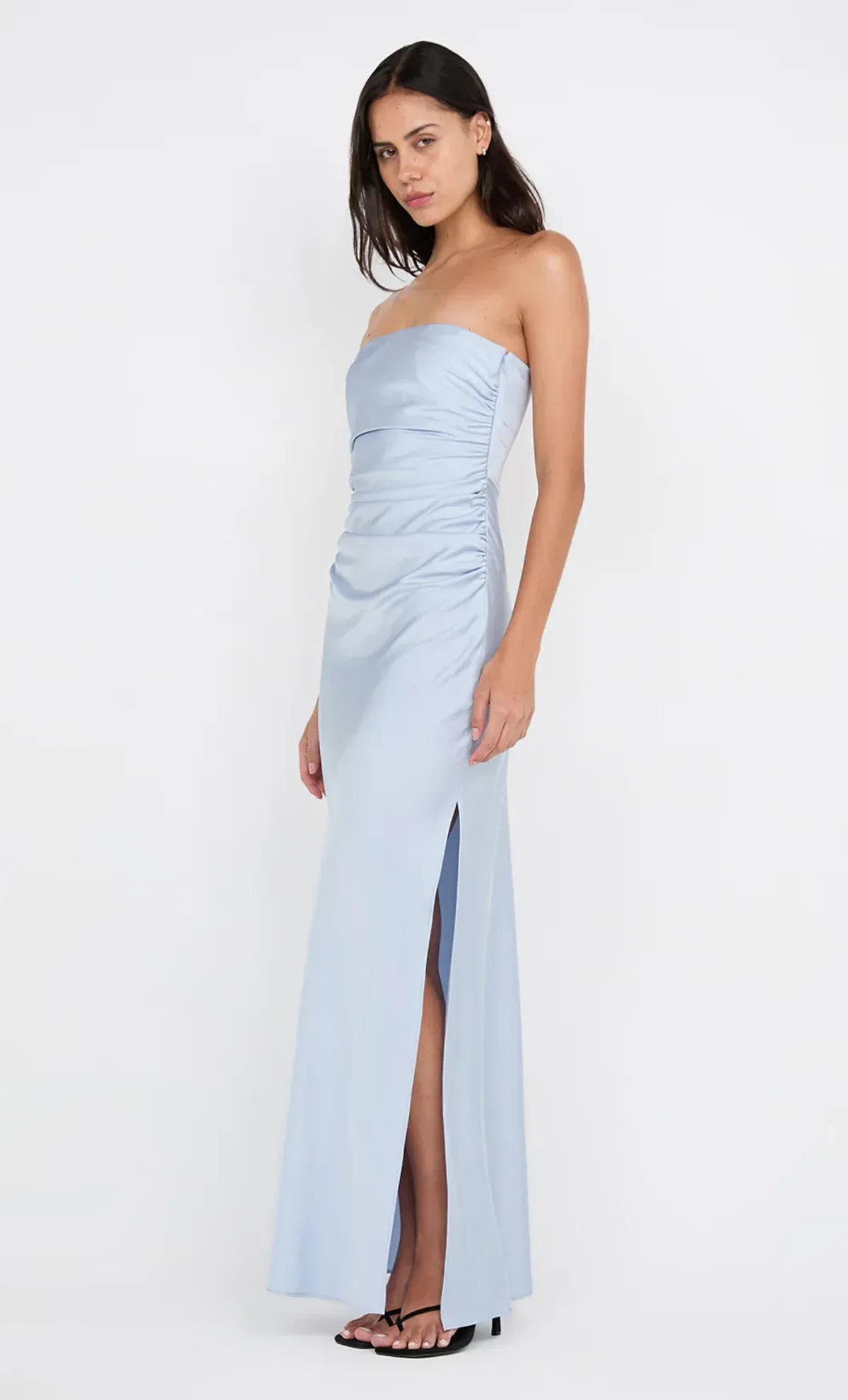 Bec & Bridge Eternity Strapless Maxi Dress Dusty Blue Size 6 - Image 3
