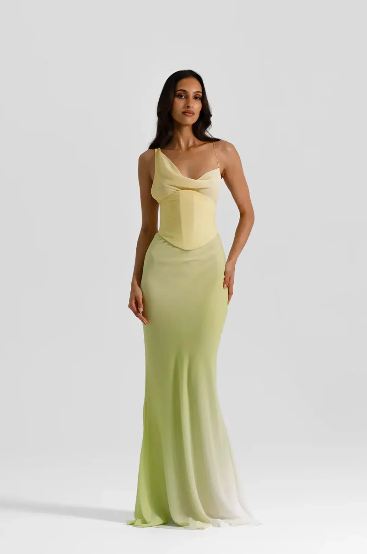 Natalie Rolt Hallie Gown in Citrus Green Size 1/AU 8 - Image 1