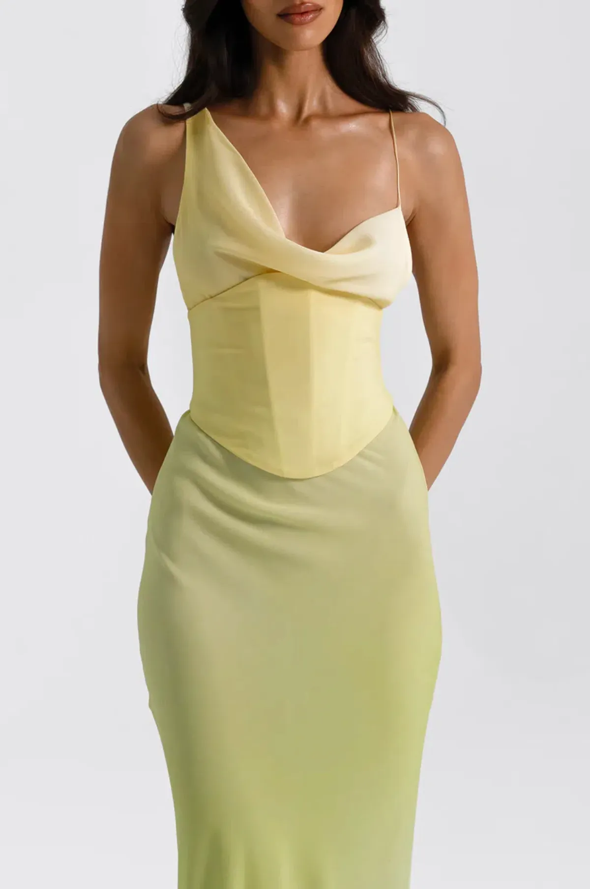 Natalie Rolt Hallie Gown in Citrus Green Size 1/AU 8 - Image 2