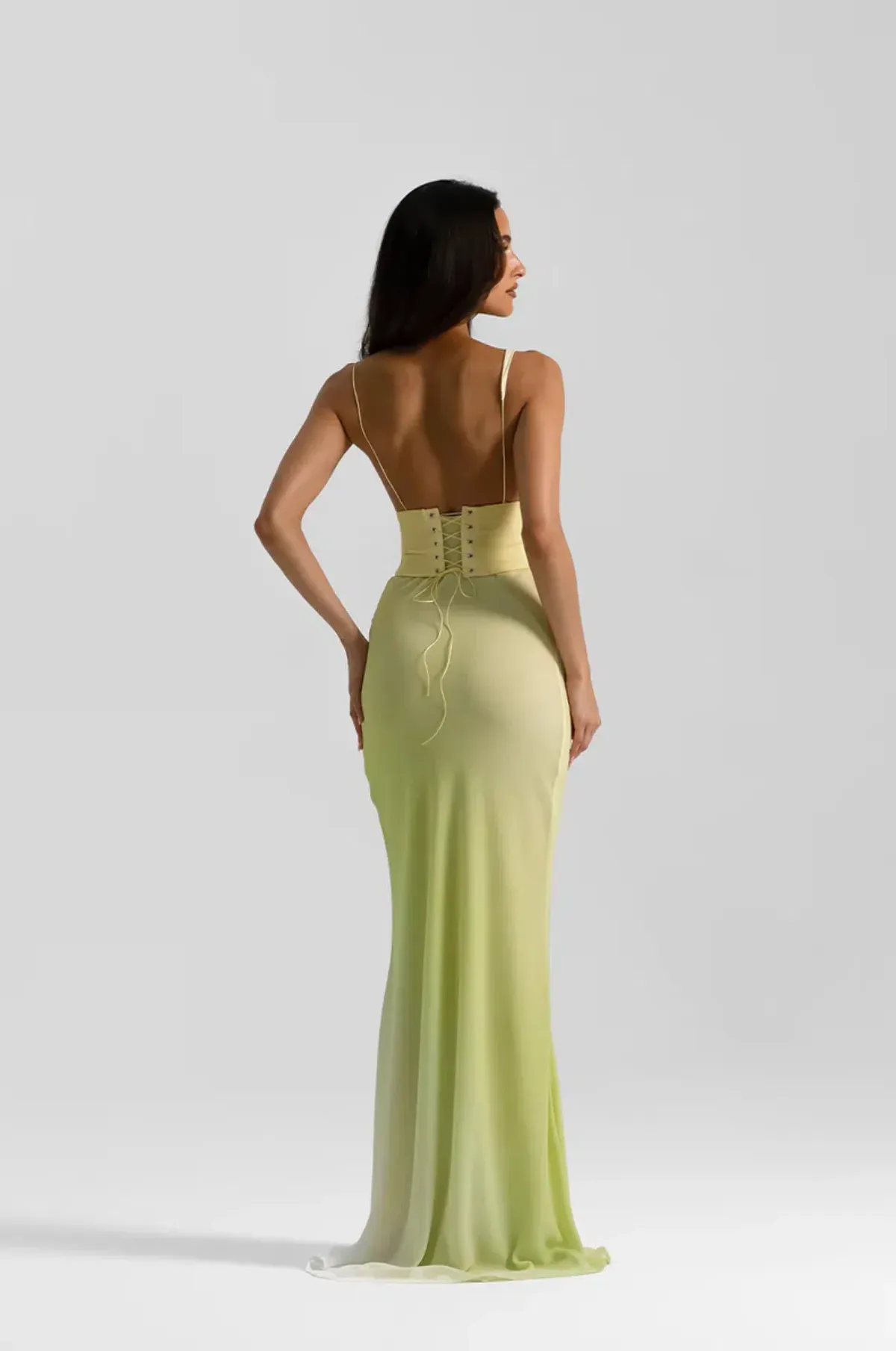 Natalie Rolt Hallie Gown in Citrus Green Size 1/AU 8 - Image 4