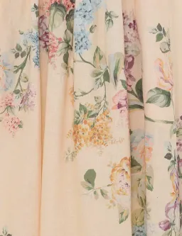 ZIMMERMANN HALLIDAY SCALLOP MIDI DRESS CREAM WATERCOLOUR FLORAL SIZE 1 / AU 10 for rent on The Volte - image 6
