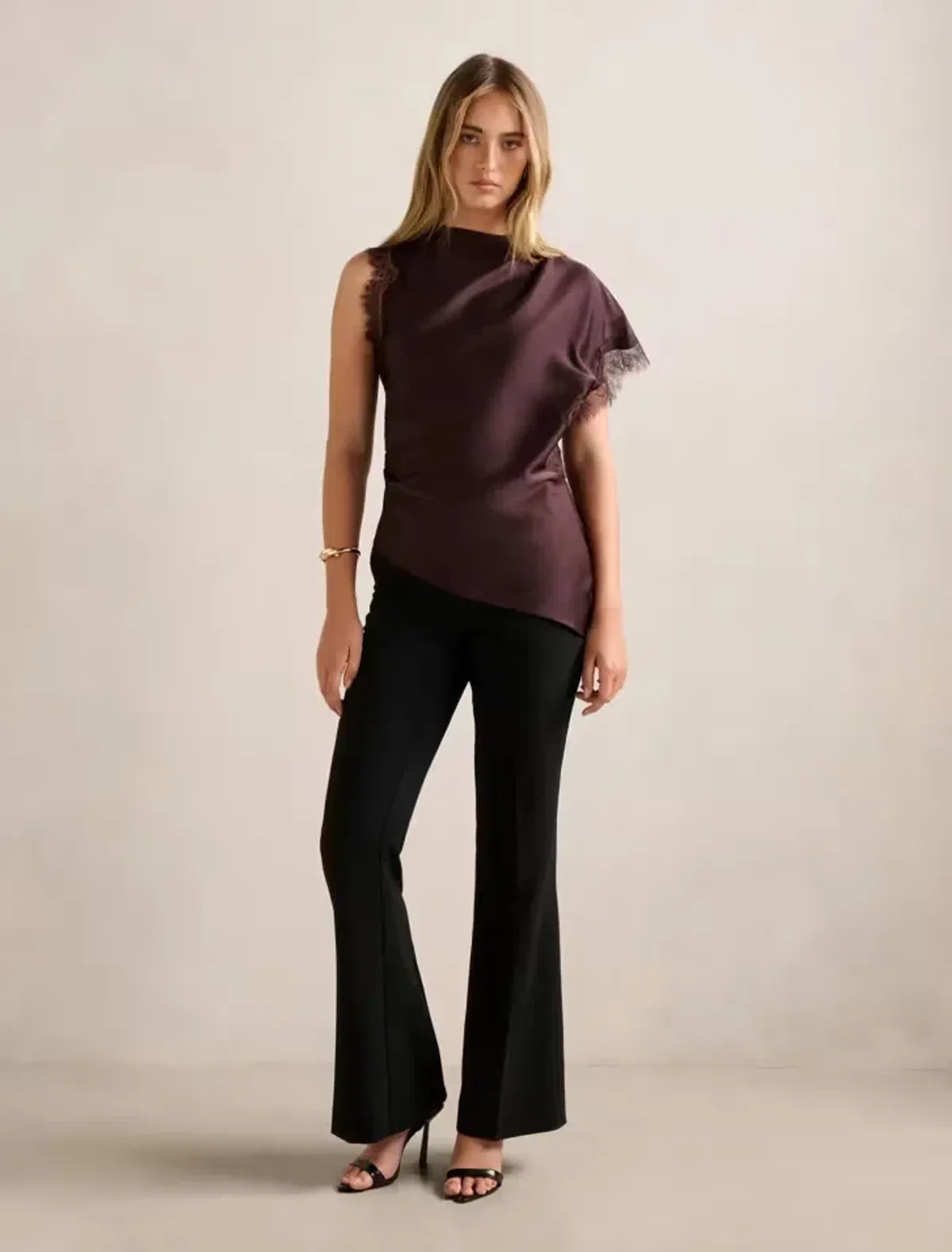 Forever New Dixie Asymmetric Lace Top Size 12 - Image 2