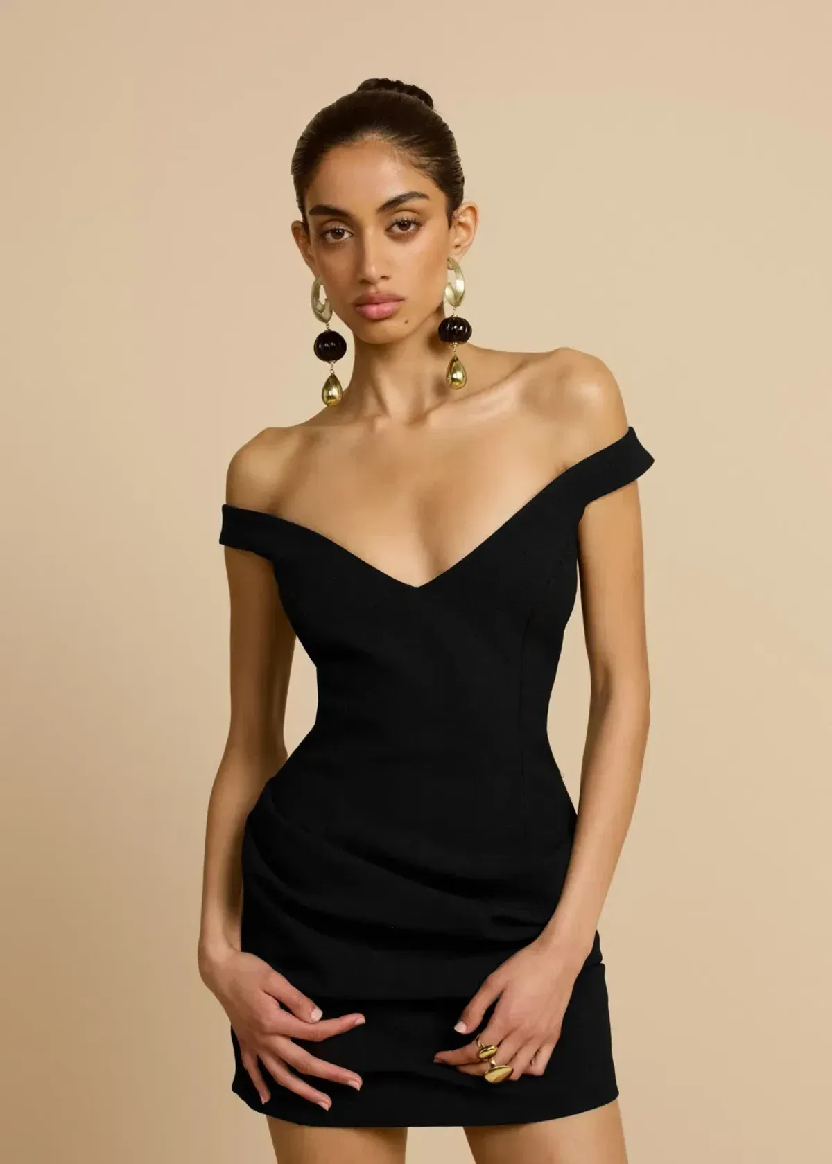 Arcina Ori ARCINA ORI AVERY MINI DRESS BLACK SIZE M / AU 10 - Image 2