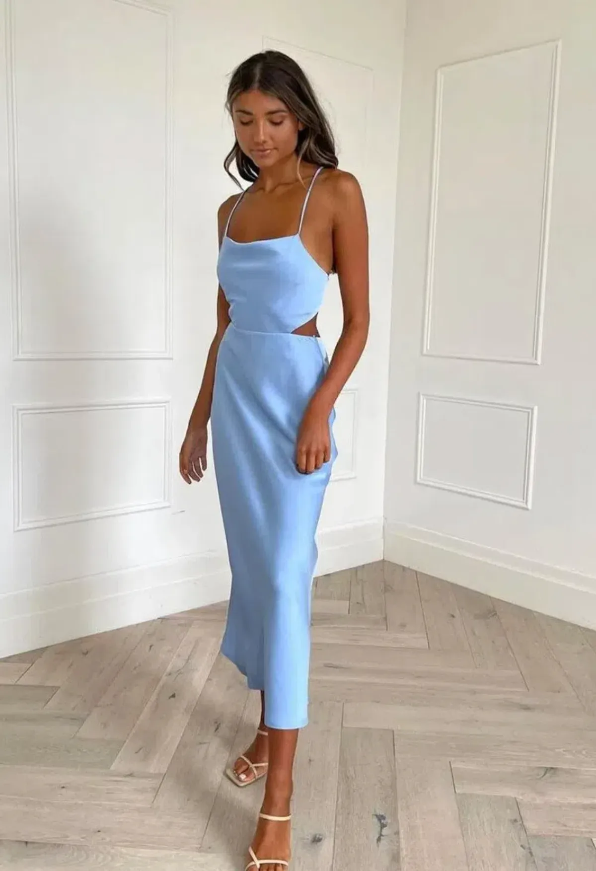 Bec & Bridge Raquel Midi Dress - Sky Blue - Size 8 - Image 1