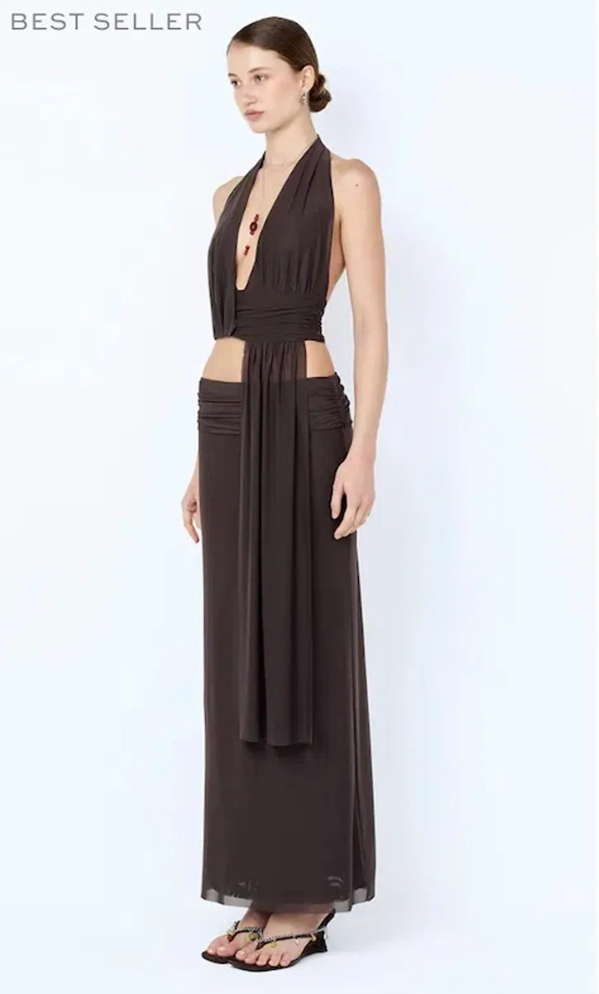 BEC AND BRIDGE EVA SET TOP AND SKIRT IN BROWN SIZE 6 - Image 2