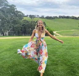 Zimmermann Bells Tie Front Long Dress Size M for rent on The Volte - image 1