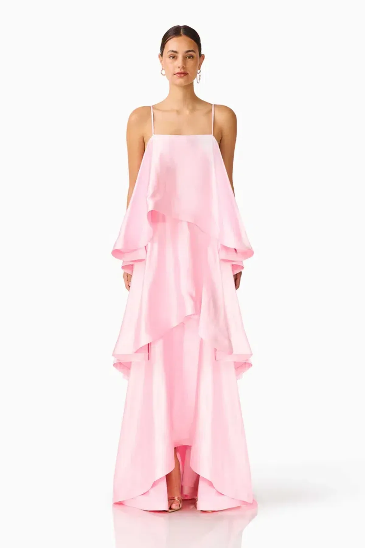 Elliatt Tilly Tiered Maxi Dress in Pale Pink Size Small - Image 1