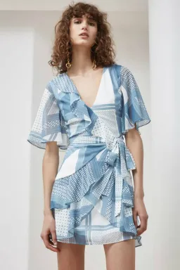 C/MEO Collective Allude Mini Dress Print Size 8 for rent on The Volte - image 1