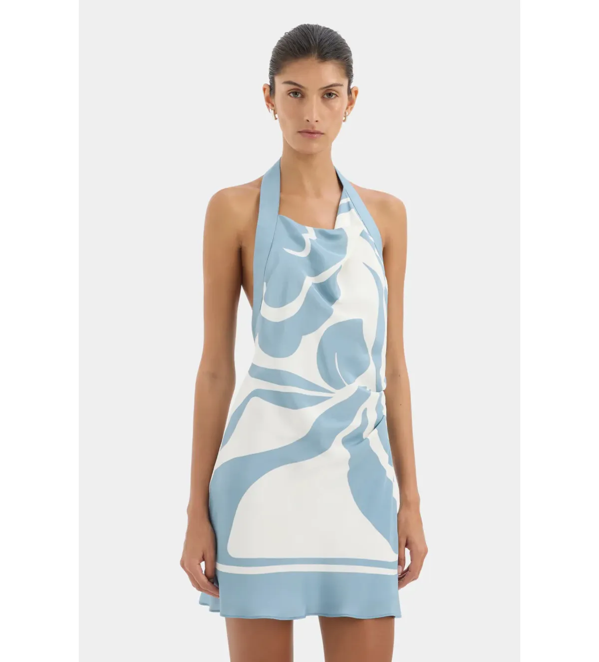 Sir The Label Lilou Halter Mini Dress in Liora Bue Size 0/AU6 - Image 2