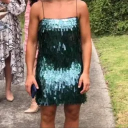 Rachel Gilbert Taylah Mini Dress in Green Size 0/AU6 for rent on The Volte - image 3