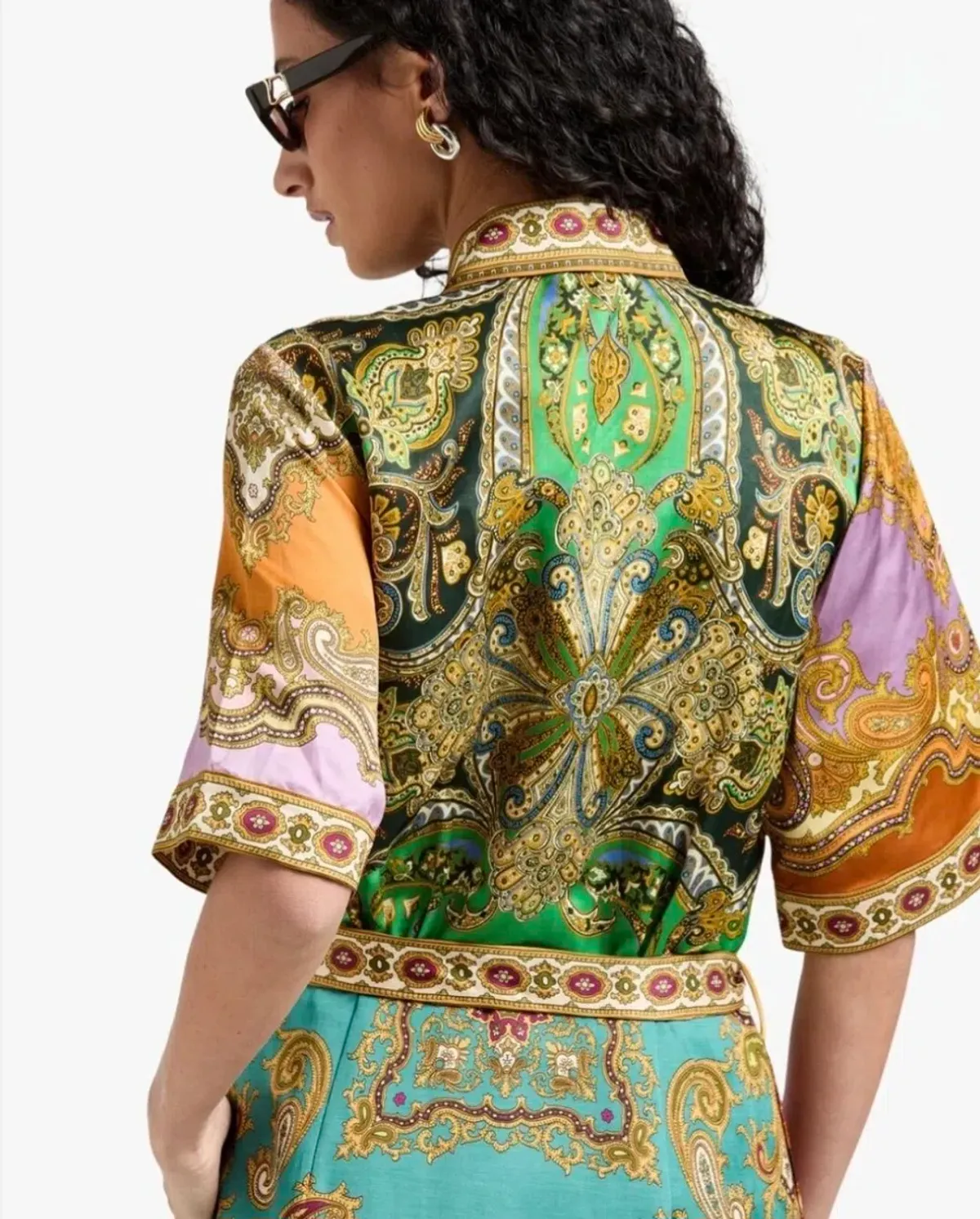 Alemais Clemenza Spliced Mini Dress Paisley print Size 10 - Image 4