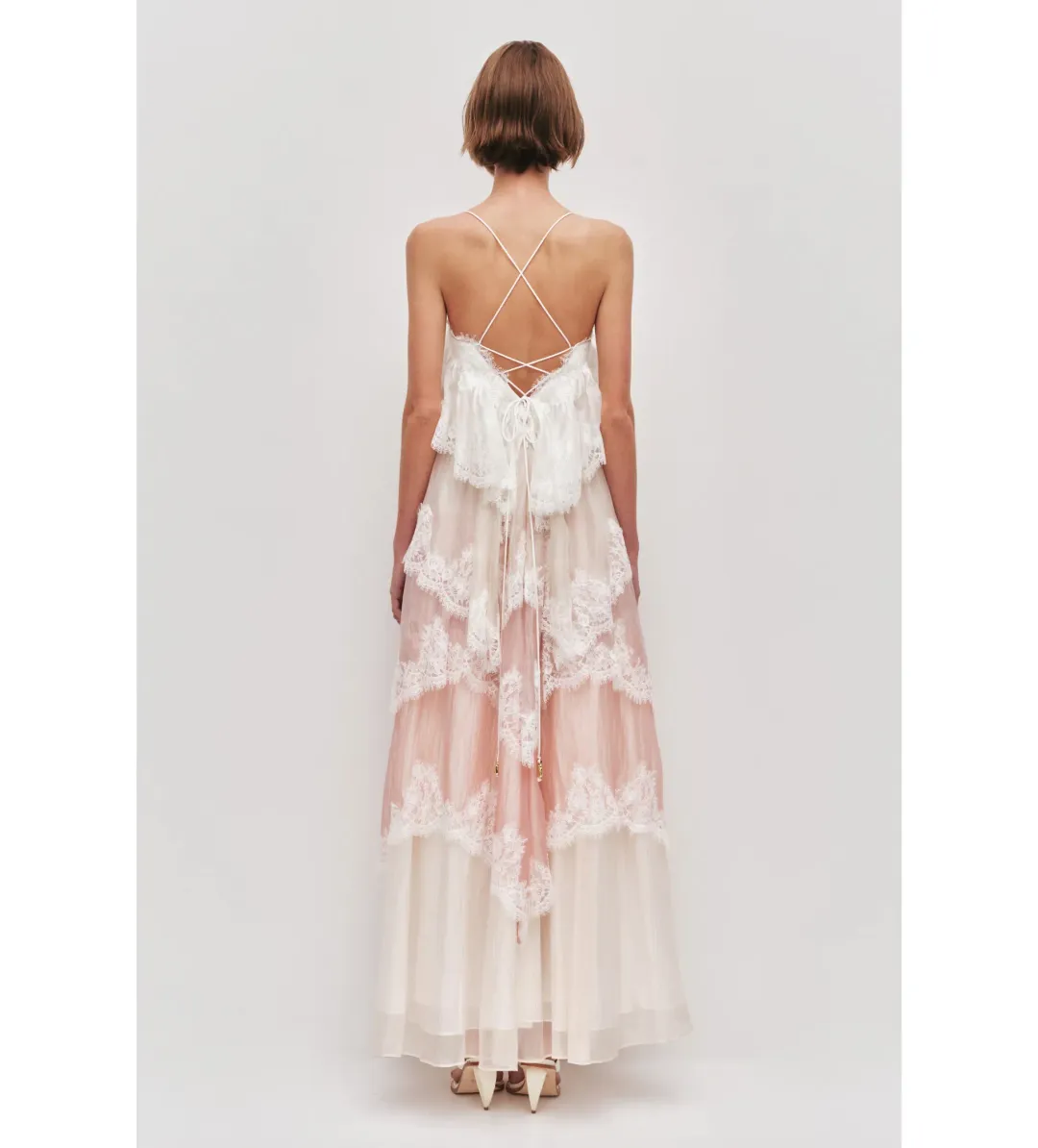 Aje Ophelia Lace Gown in Multi Size AU8 for rent on The Volte - main image