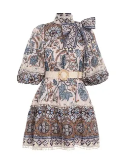 Zimmermann Vitali Tie Neck Mini Dress | Size 3 AU 14 for rent on The Volte - image 2