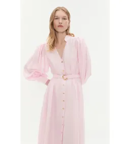 Aje Colette Shirt Midi Dress Pastel Pink Size 10 for rent on The Volte - image 2
