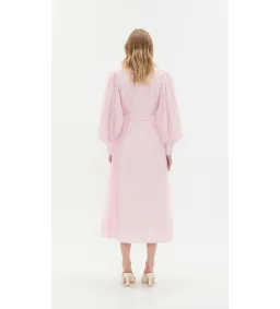Aje Colette Shirt Midi Dress Pastel Pink Size 10 for rent on The Volte - image 3