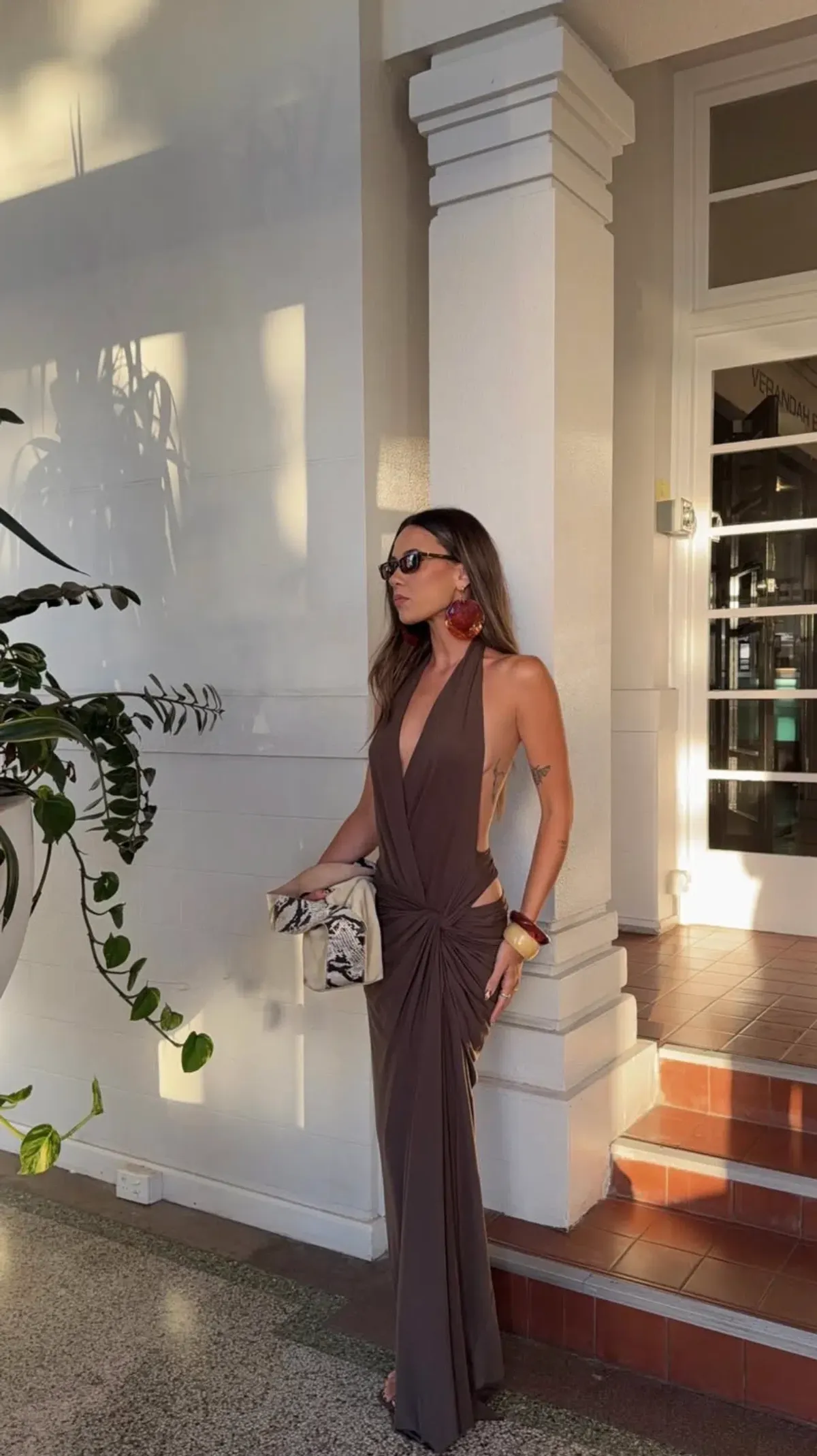 Bec and Bridge Clementine Twist Dress in Milk Chocolate Brown Size 10 - Image 3