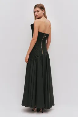 Aje Aquiline Maxi Gown in Hunter Green Size S / AU 8 for rent on The Volte - image 4
