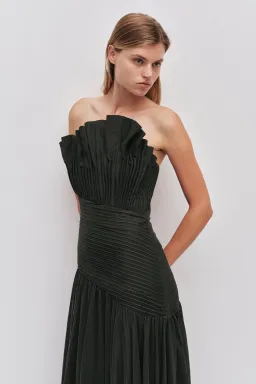 Aje Aquiline Maxi Gown in Hunter Green Size S / AU 8 for rent on The Volte - image 3