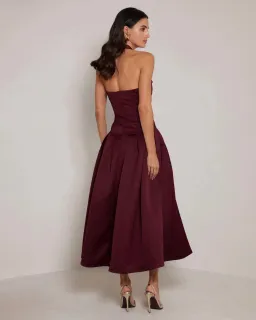 Elle Zeitoune Dakota Dress in Wine Size 6 for rent on The Volte - image 3
