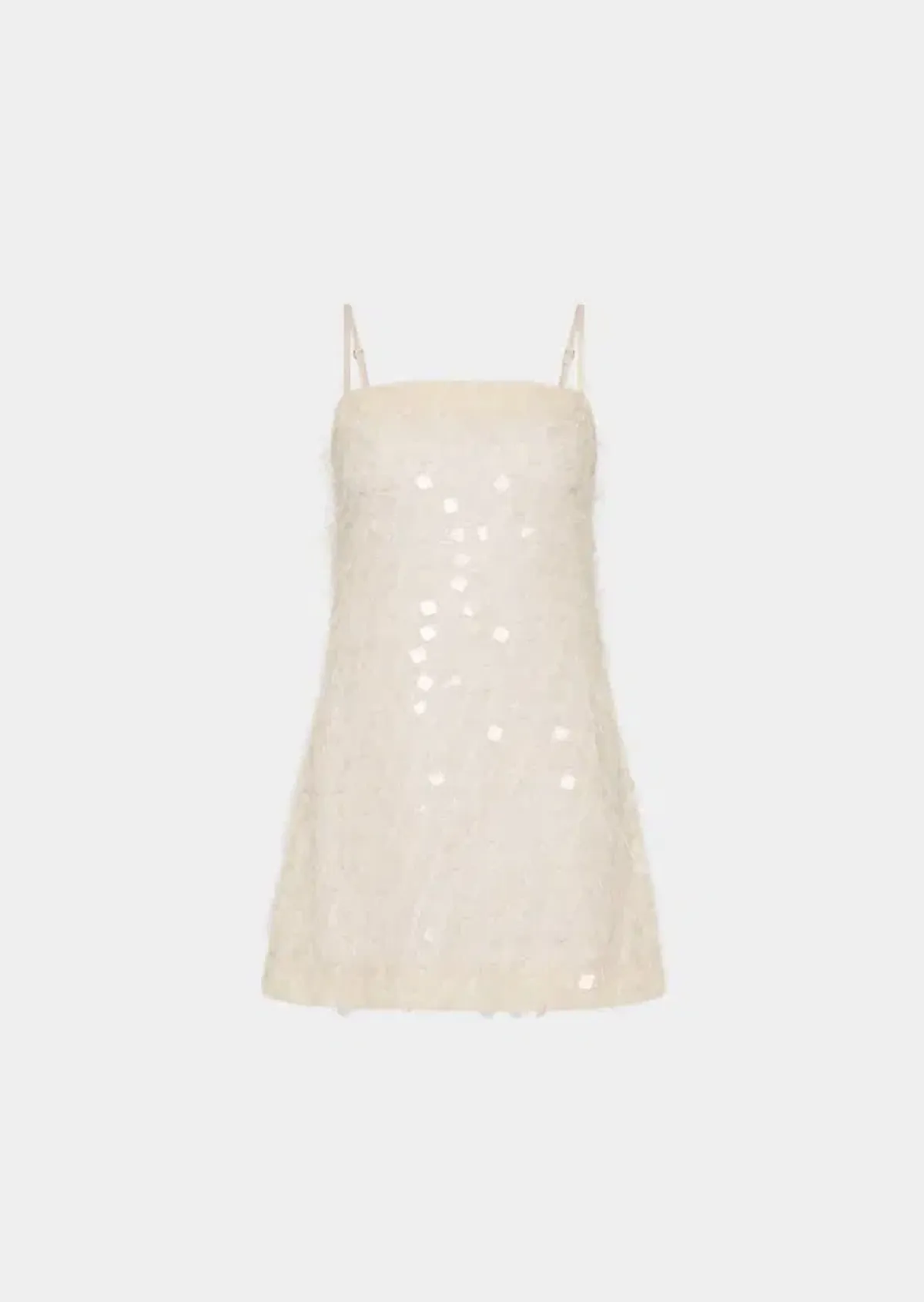 With Harper Lu Shift Mini Dress Sheer Jacquard White Size Small - Image 6