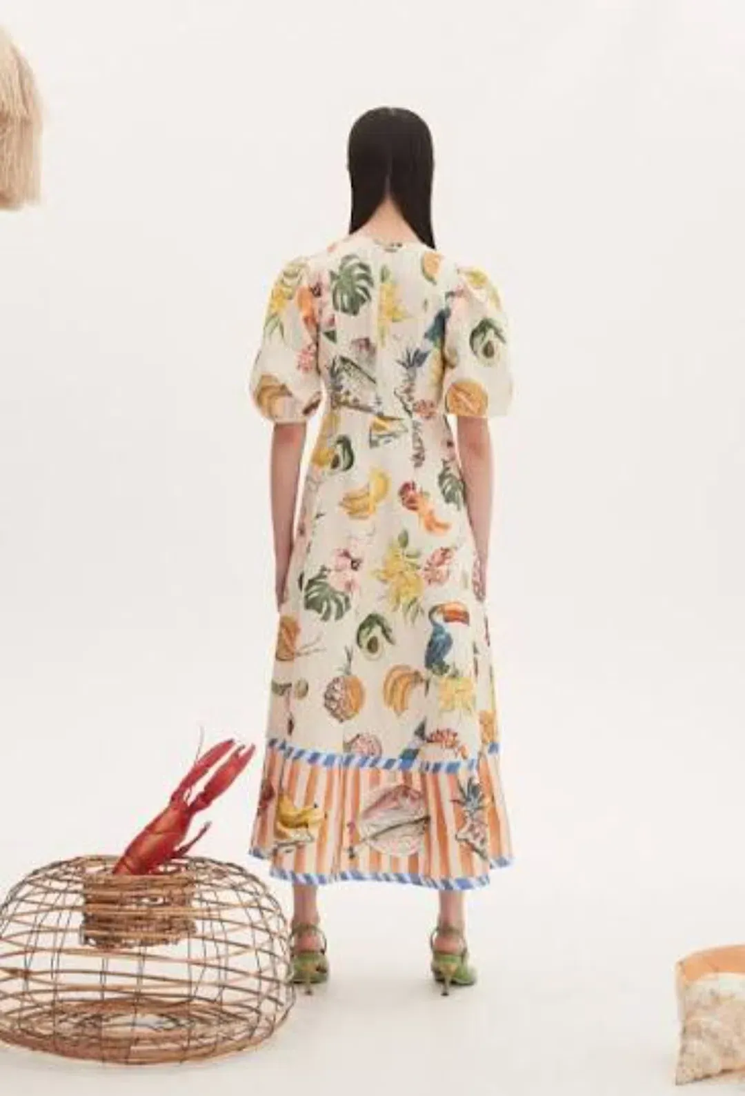 Alemais Theo Midi Dress in Print Size 14 for rent on The Volte - main image