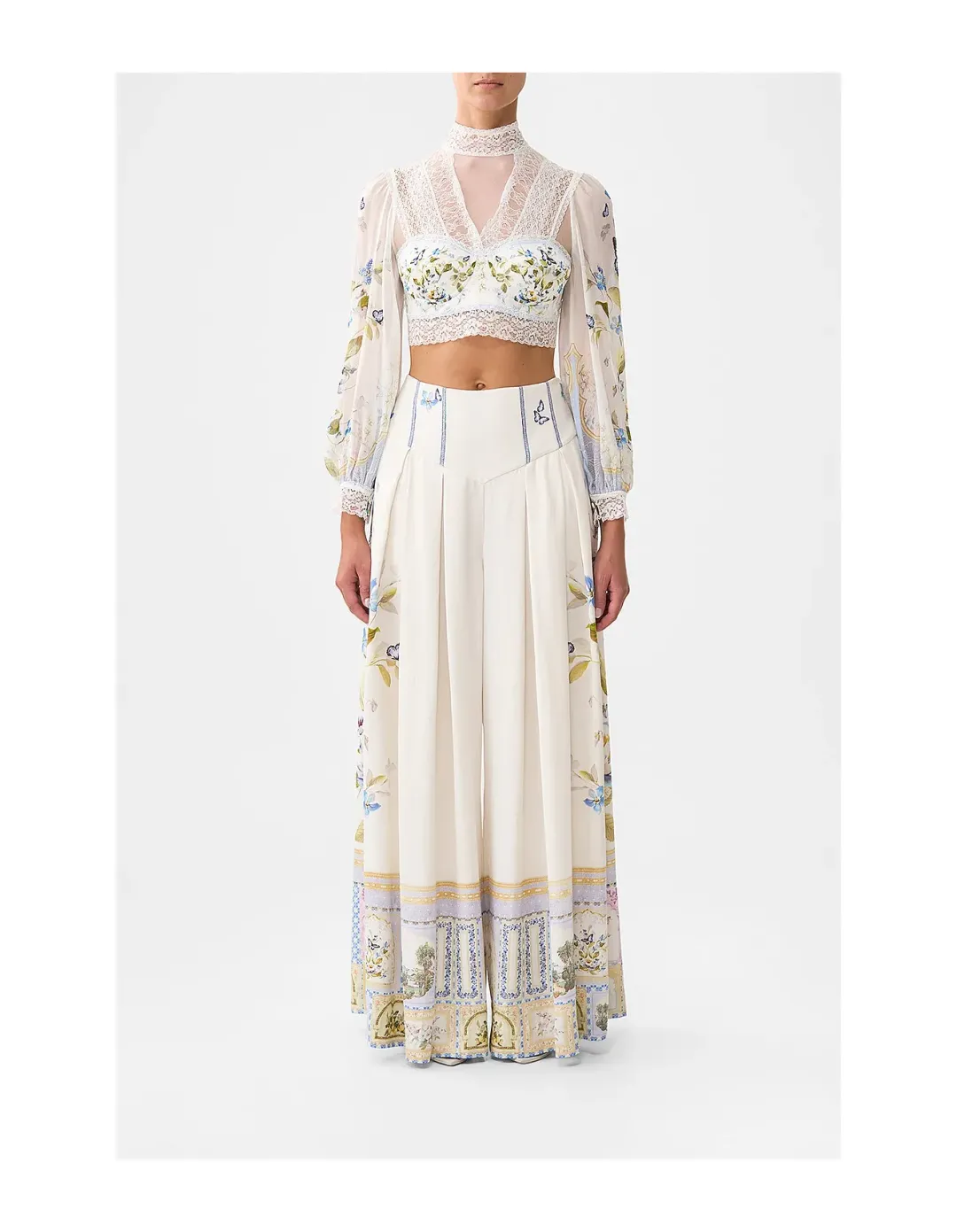 Camilla Corset Waist Wide Leg Pant botaball Size 8 for rent on The Volte - main image
