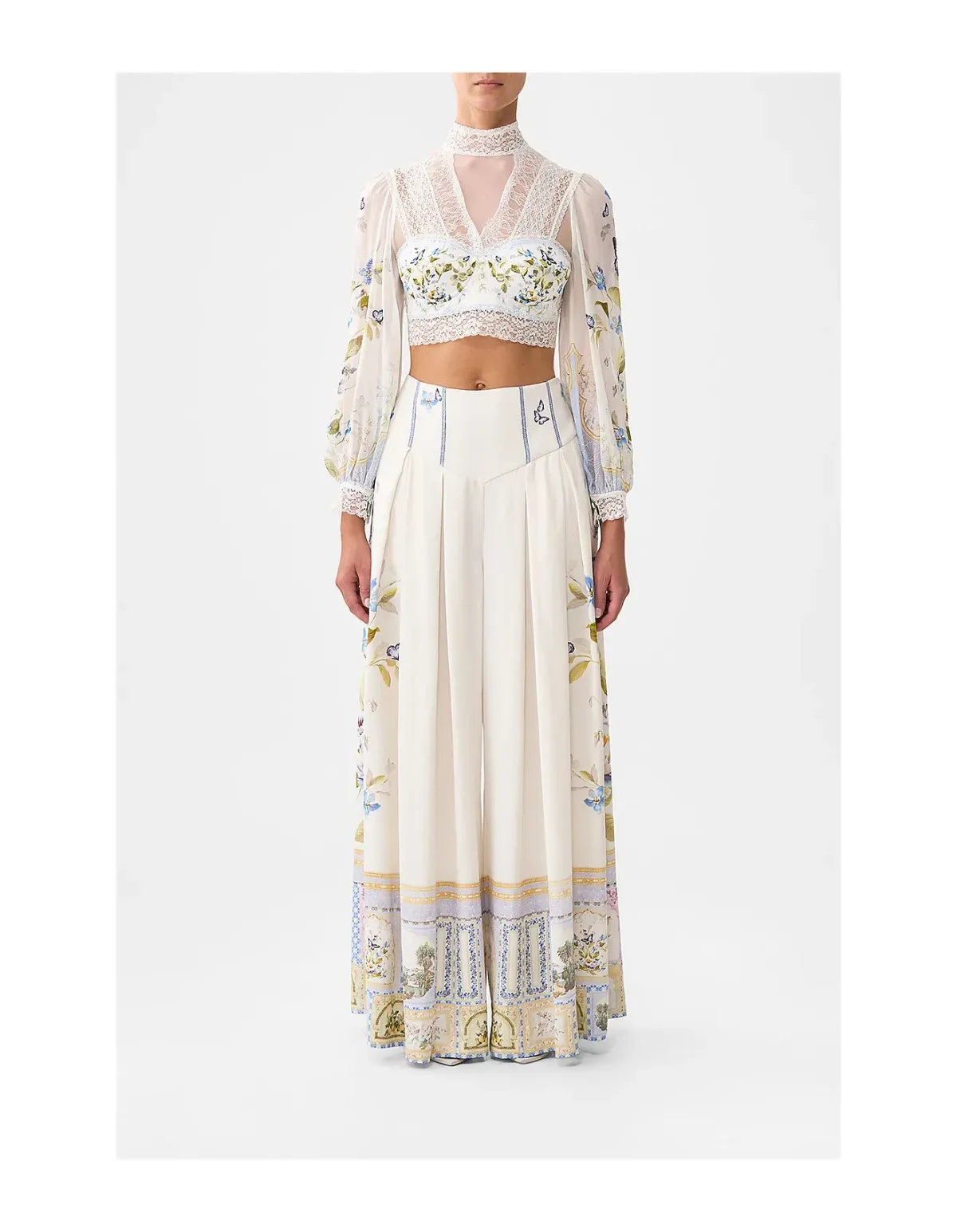 Camilla Corset Waist Wide Leg Pant botaball Size 8 for rent on The Volte - main image