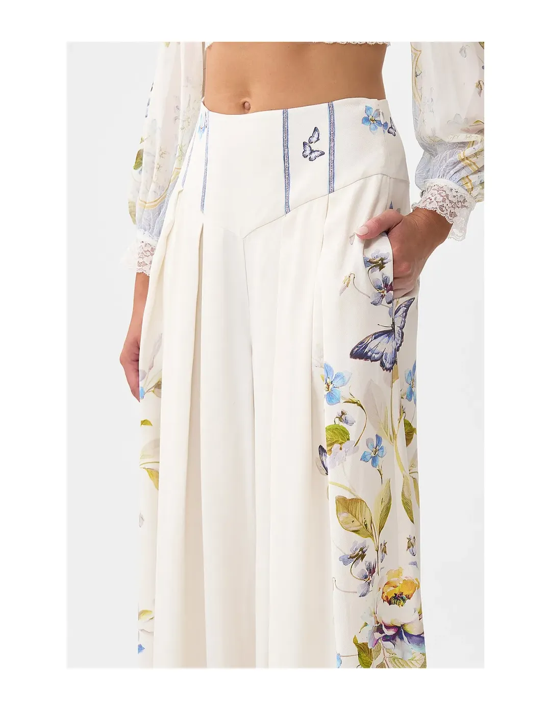 Camilla Corset Waist Wide Leg Pant botaball Size 8 for rent on The Volte - main image