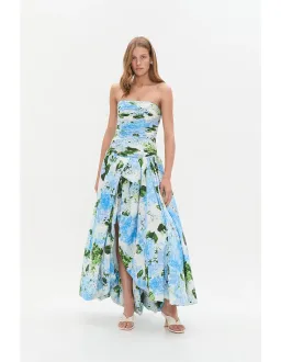 Aje Behold Maxi Dress Blue Size 8 for rent on The Volte - image 1