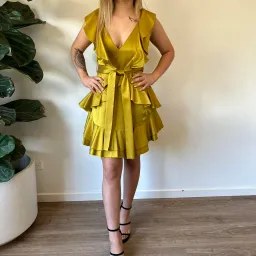 Zimmermann Winsome Flounce Mini Dress Citrus Size 8 for rent on The Volte - image 1