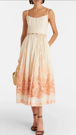 ZIMMERMANN WANDERLUST CORSET MIDI DRESS SIZE 0 for rent on The Volte - image 1