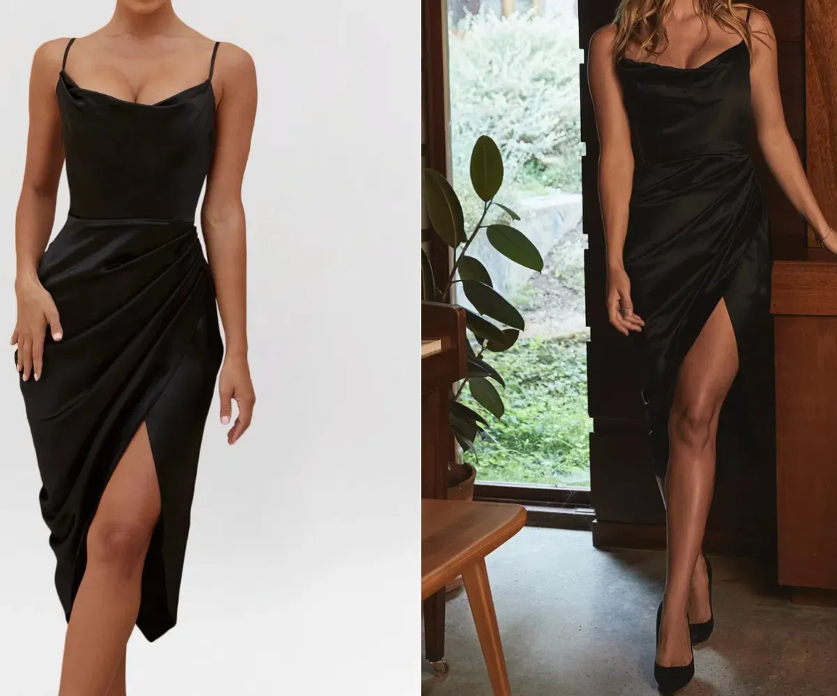 House of CB "REVA" Black Corset Midi Dress XS BRAND NEW - Image 1