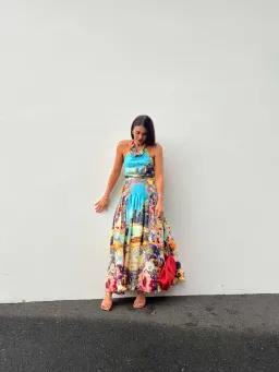 CAMILLA BATHING BOMBSHELL HALTER TOP AND SKIRT SIZE MEDIUM for rent on The Volte - image 3