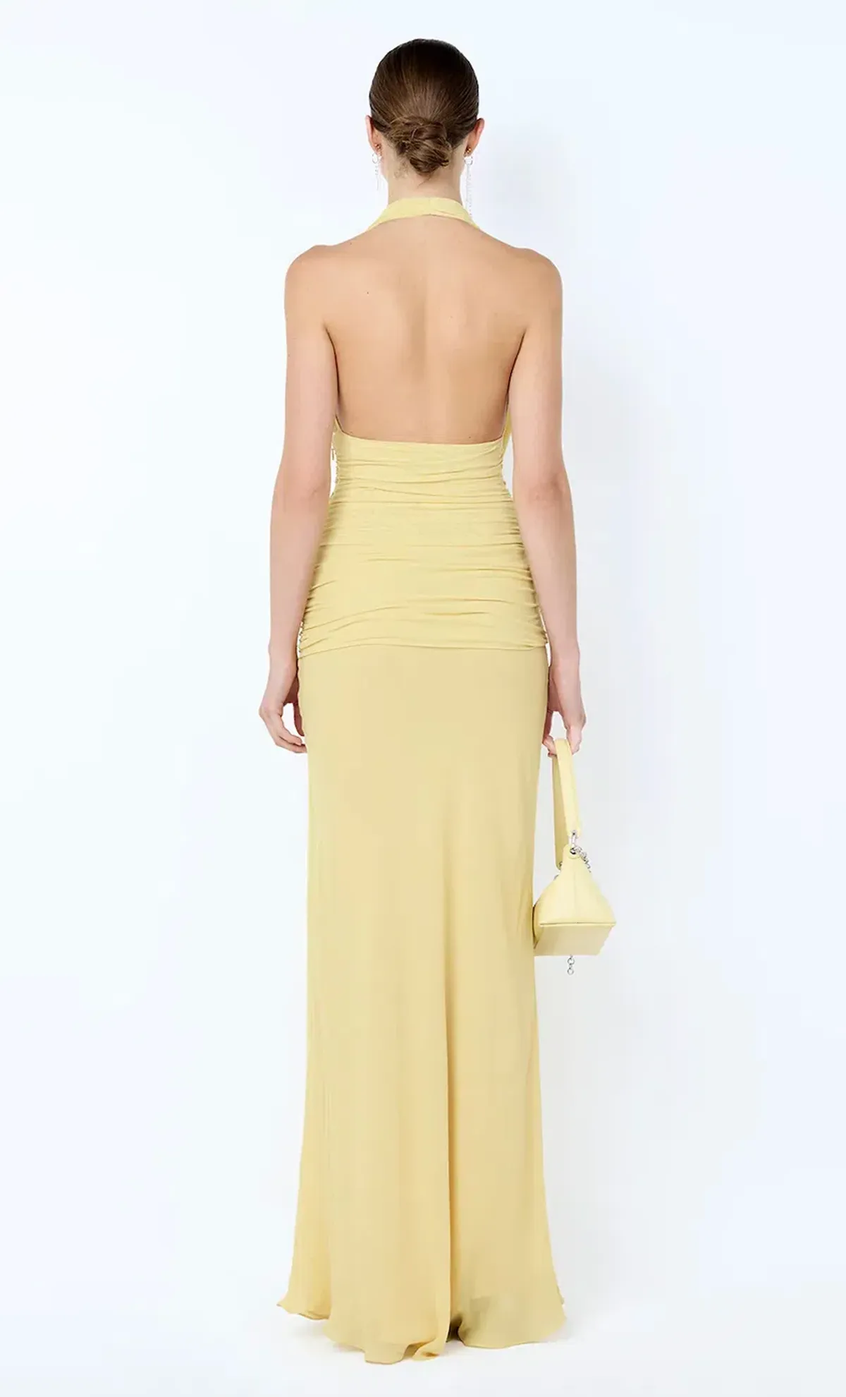 CASSIS DRAPE MAXI DRESS | CITRON - SIZE 8 - Image 4