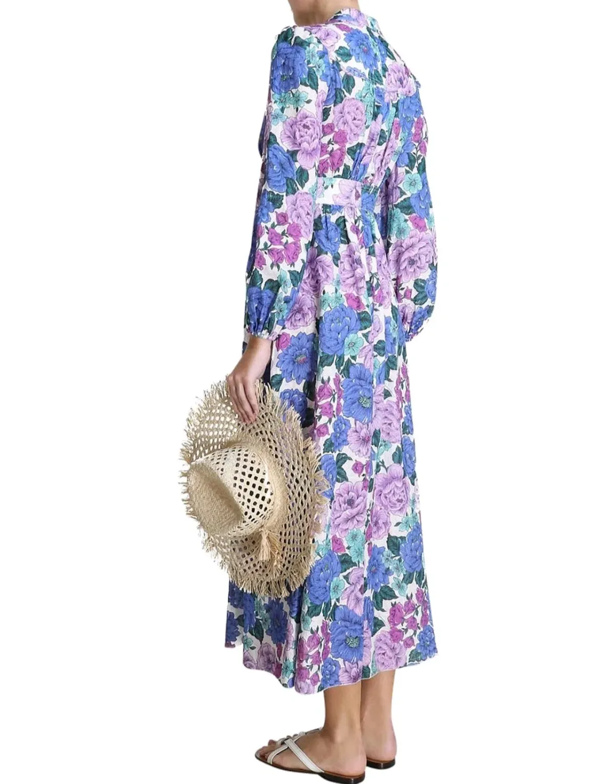 Zimmermann Poppy Plunge Midi Dress Size 3 AU 14 - Image 2