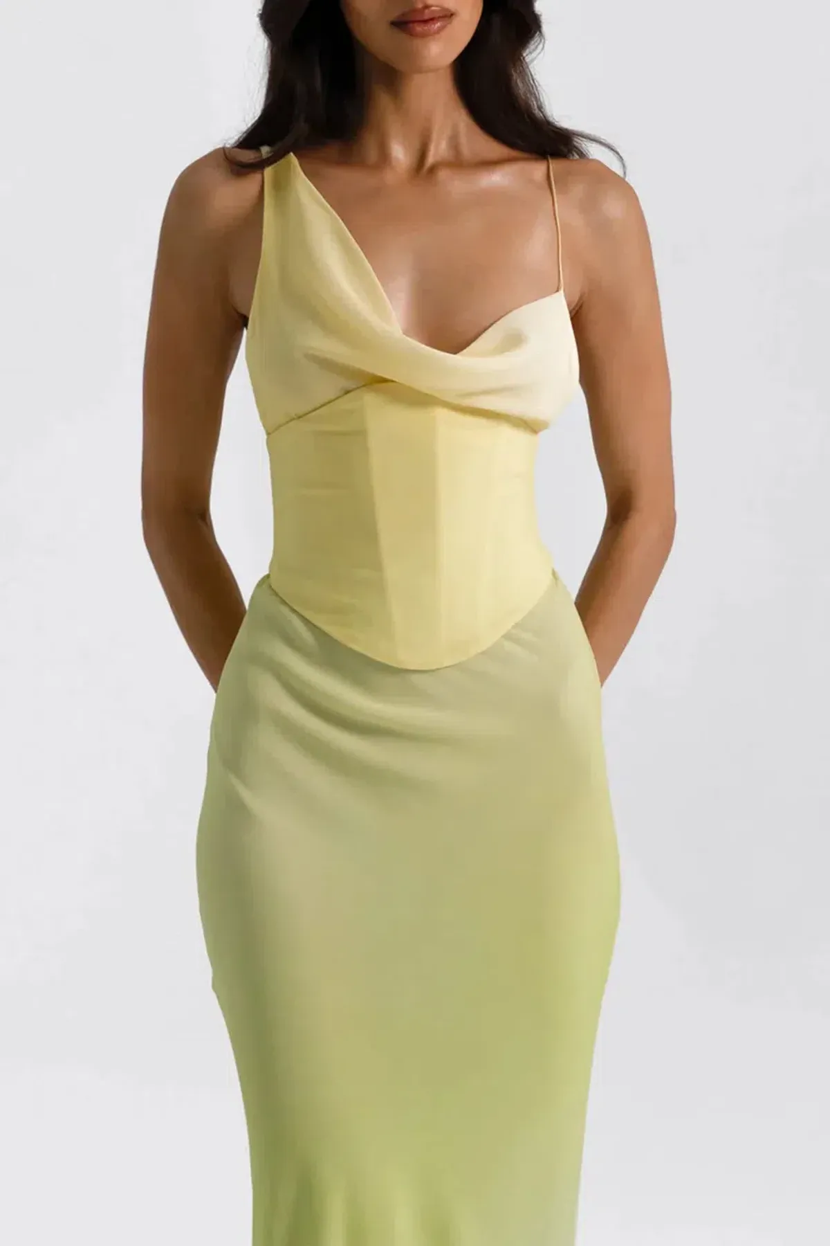 NATALIE ROLT HALLIE GOWN CITRUS SIZE 8 (1) - Image 4