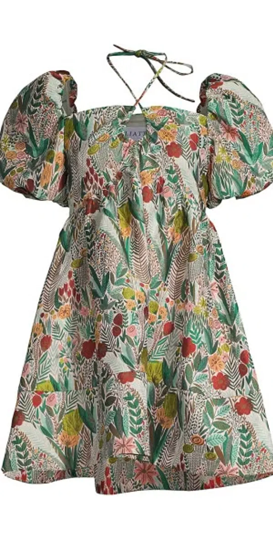 Elliatt Ecliptic Floral Puff Sleeve Mini Dress | Size S / Small for rent on The Volte - main image