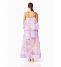 Elliatt Elysia Tiered Gown in Purple Floral Size S/AU 8 for rent on The Volte - image 4