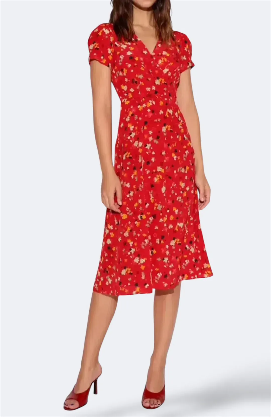 Realisation Par The Teale Midi Dress Rouge Fleur Size M / AU 10 for rent on The Volte - main image