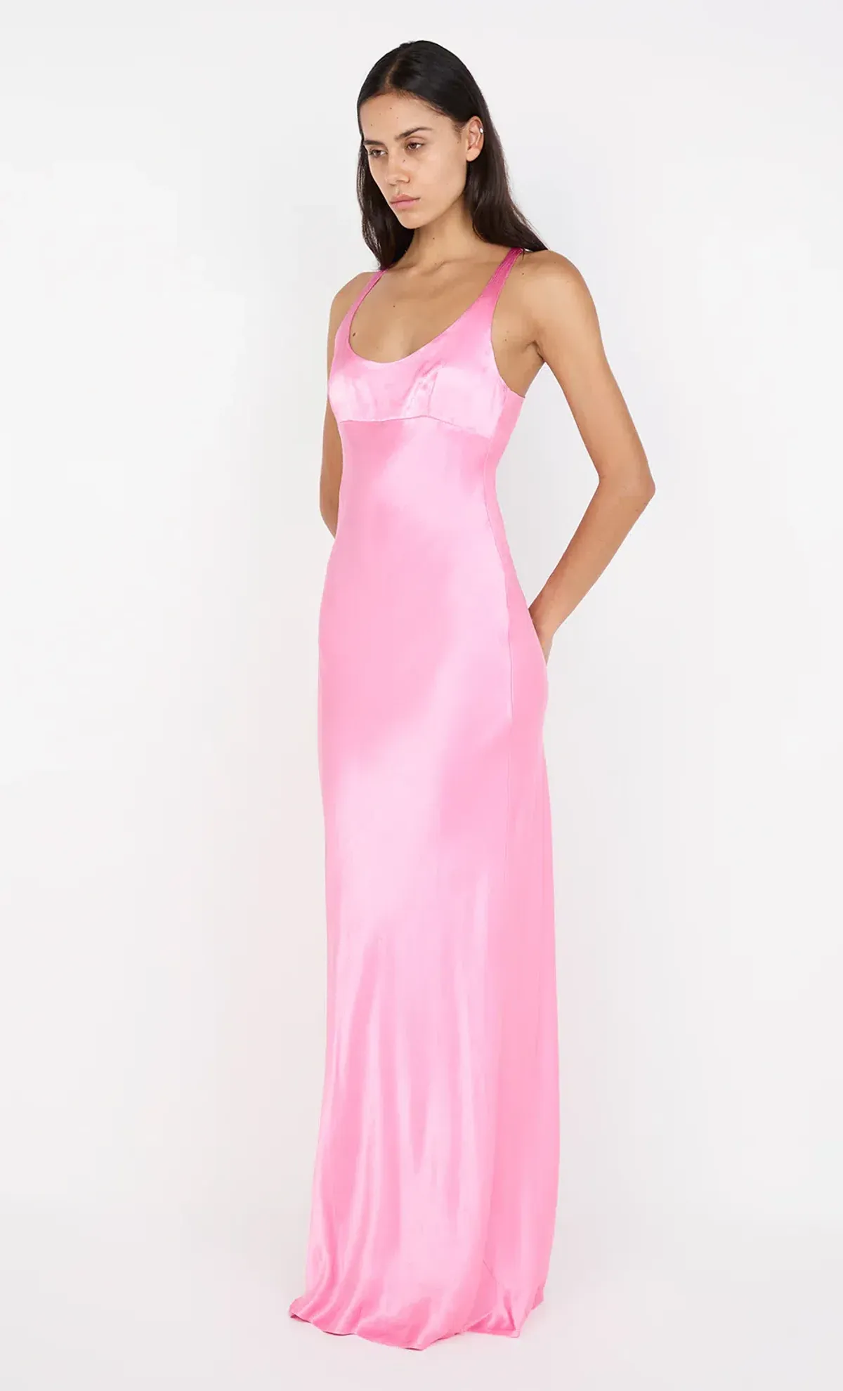 Bec and Bridge MAXINA CROSSOVER DRESS in candy pink size 6 - Image 2