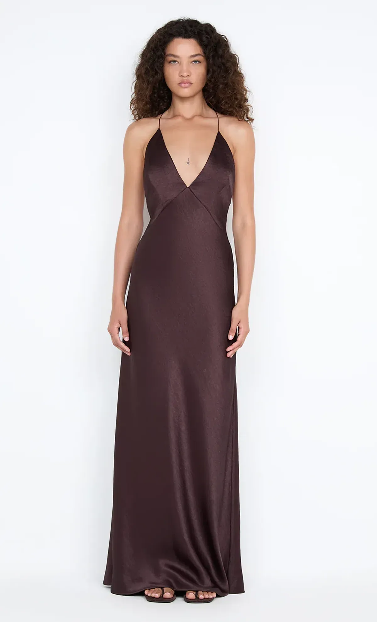 bec and bridge ARIAHN MAXI DRESS in dark chocolate size 6 - Image 1
