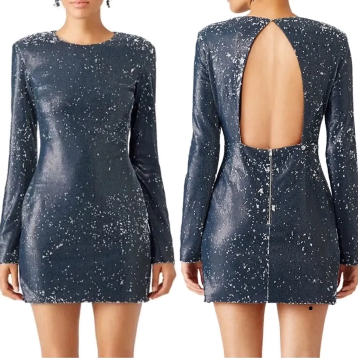 Elliatt Twilight Sequin Mini Dress | Size L - Image 4