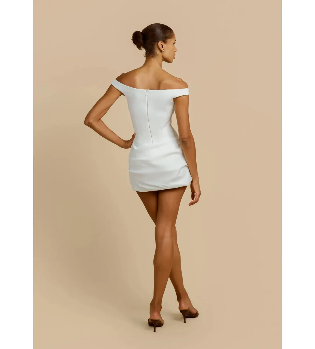 Arcina Ori Avery Mini Dress in Ivory Size AU6 for rent on The Volte - main image