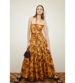 Alemais Banana Blossom Ruched Gown in Print Size AU8 for rent on The Volte - image 1
