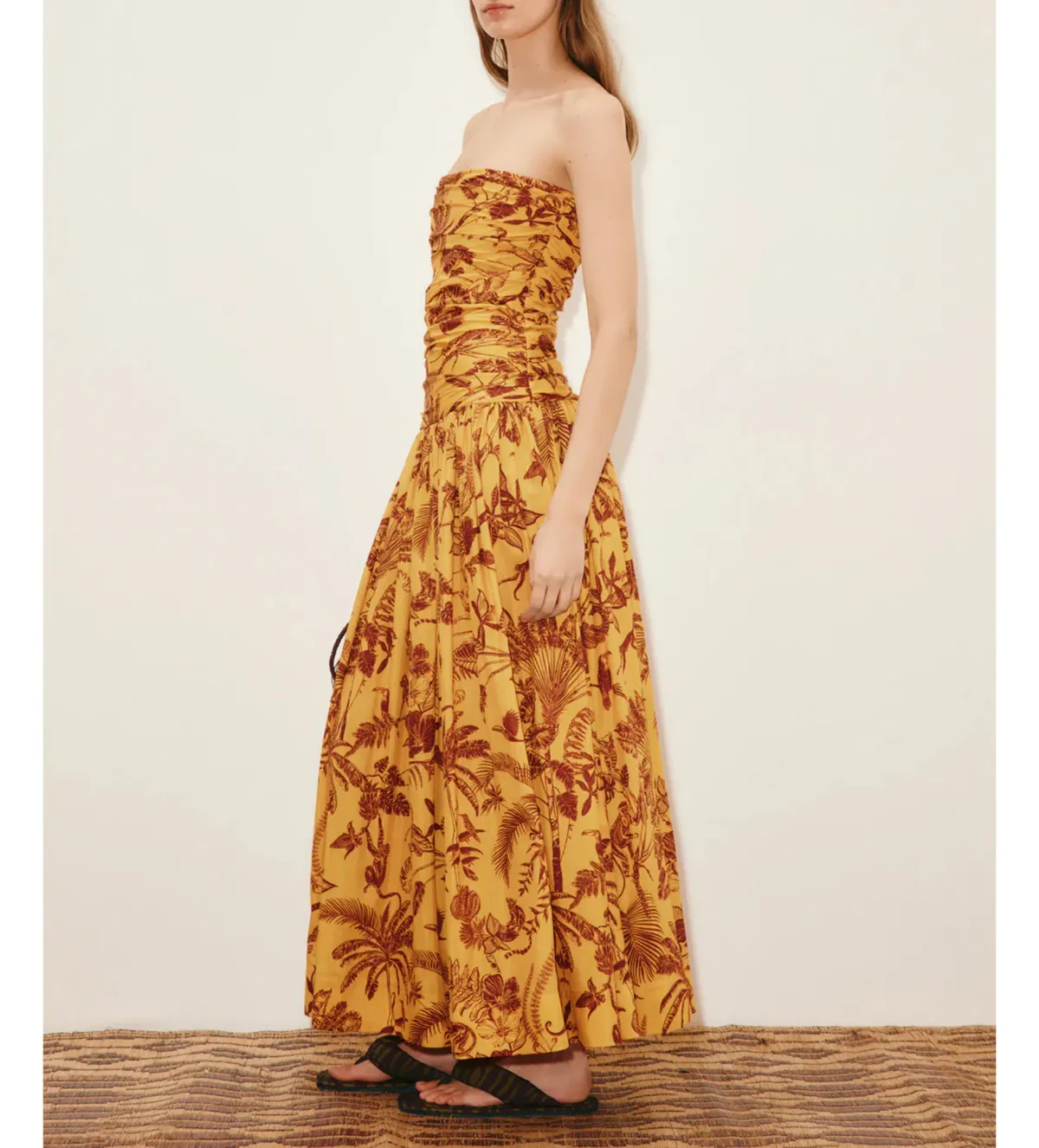 Alemais Banana Blossom Ruched Gown in Print Size AU8 - Image 2