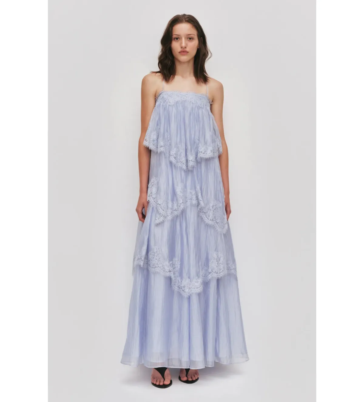 Aje Ophelia Lace Gown in French Blue Size AU6 - Image 1