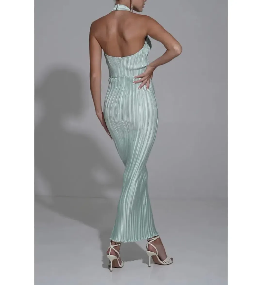 LIDEE CEREMONIE DRESS GOWN IN SEAFOAM | Size AU 8 for rent on The Volte - main image