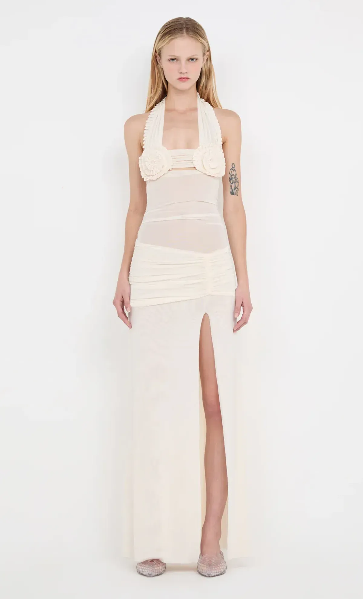 Bec & Bridge Viola Spiral Maxi Dress in Buttercream Size 8 - Image 4